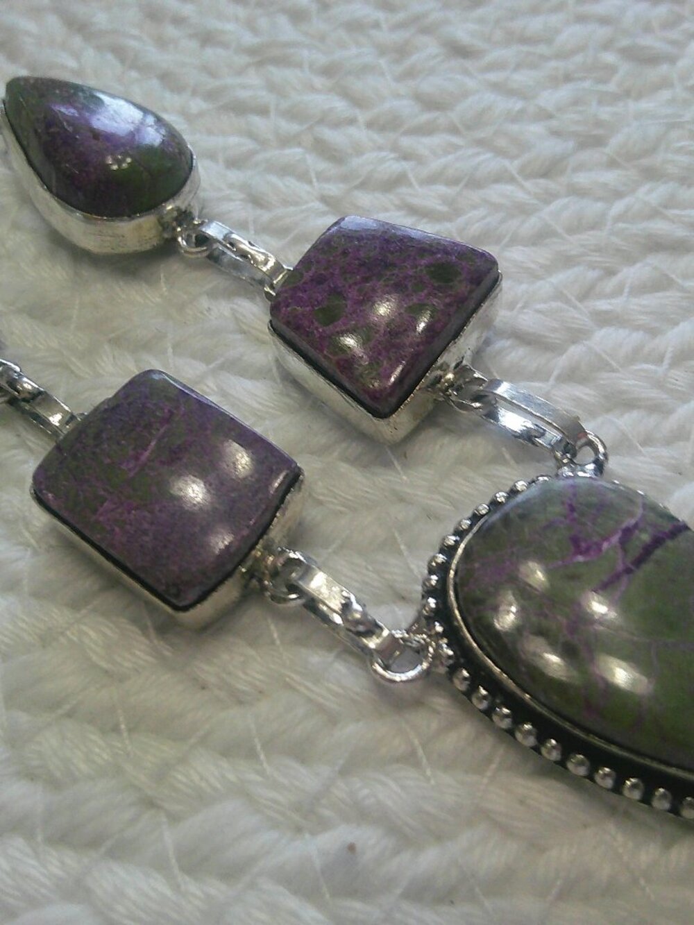 Gorgeous PURPURITE Handmade Sterling 925 Necklace Size 21" #377F